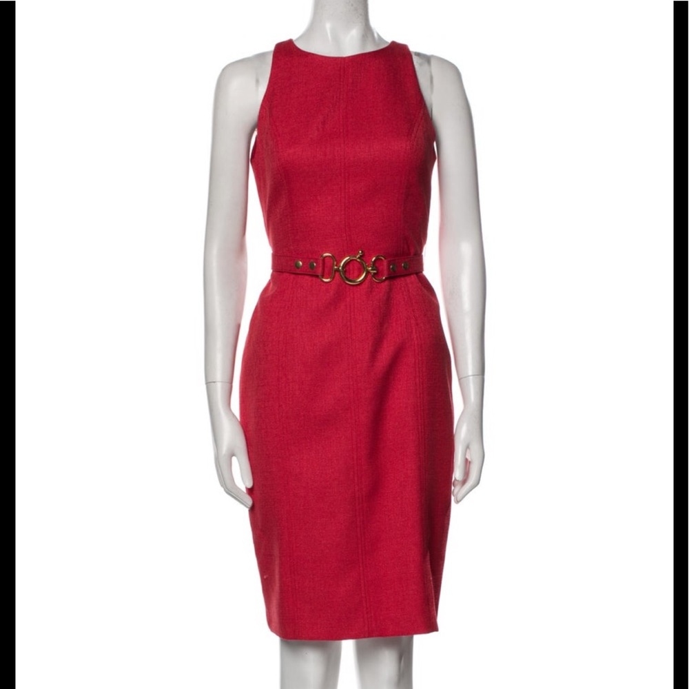 David Meister belted dress, size for